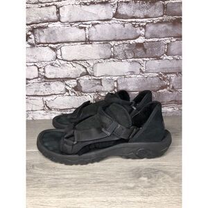 TEVA UGG COLLAB Black SHEEPSKIN Suede Strappy Outdoor Sandals Men Sz 10M US/43EU
